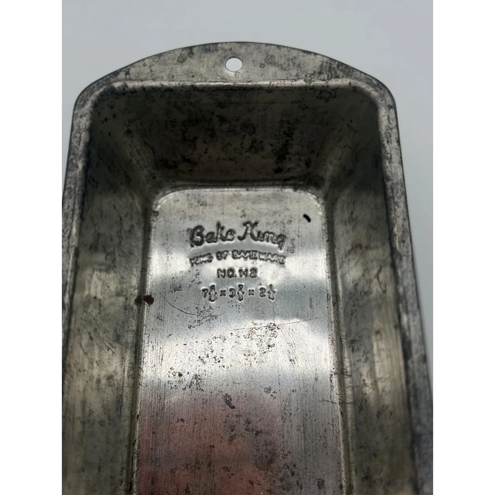 Vintage‎ Bake King No 112 Tin Loaf Pan King of Bakeware 7-3/8 x 3-5/8 x 2-1/4